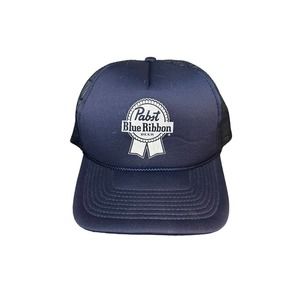 Vintage Navy Blue Pabst Blue Ribbon Rope Trucker Hat